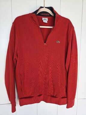 Mens Lacoste 1/4 Zip Sweater Large